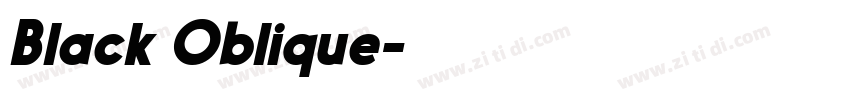 Black Oblique字体转换